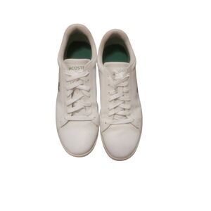 Lacoste Hydez Leather White Fashion Alligator Sneakers Shoes Mens Size 10